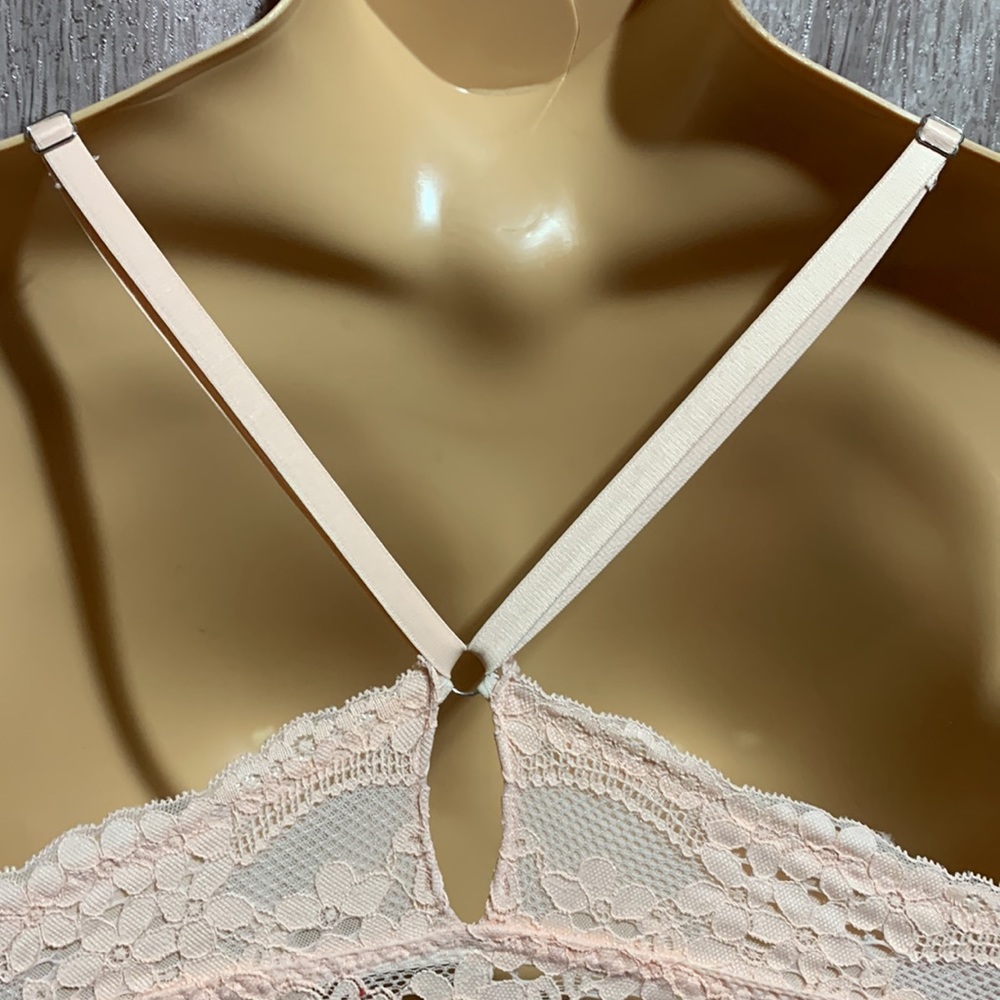 Forever21 Lace Bralette Bra Peach M - Picture 9 of 15
